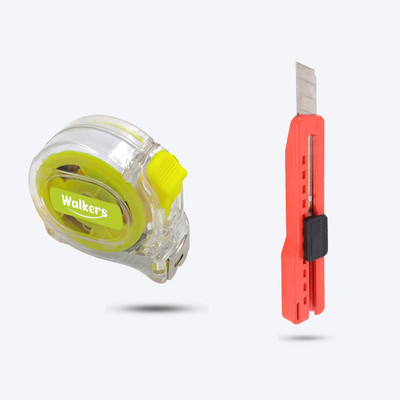 Walkers WKCB190M1 5 Meter Steel Blade with Cutter Knife Auto-Lock Function (5 m) Measurement Tape(5 m)
