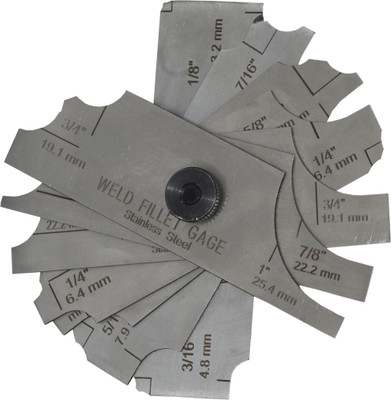 Aaisha Crafts Welding Fillet Gauge Set – Inch/Metric Stainless Steel Inspection Tool Measurement Tape(10 cm)