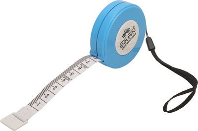 Golden 2 Meter Retractable Measuring Tape | Flexible PVC Fiberglass | ABS Plastic Case Measurement Tape(2 m)