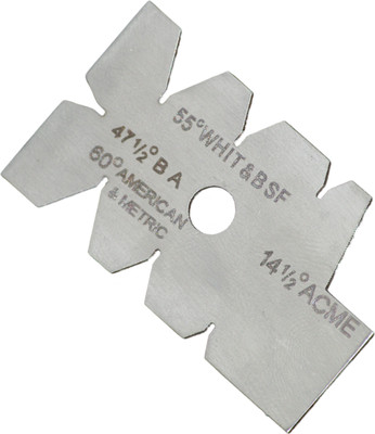 Aaisha Crafts Stainless Steel Thread Cutting Gauge – Metric & Imperial 14½° to 60 Measurement Tape(5 cm)