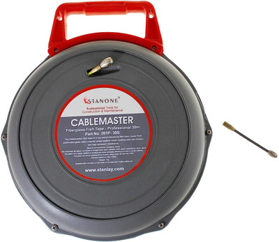 stan one Cablemaster Fish Tape 30 Meter Coated Fiberglass Wire Puller Measurement Tape(30 m)