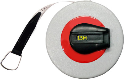 XTOOLS 15M / 50 Feet Measure Tape Leatherette 13mm Fibreglass with Unbreakable ABS Case Measurement Tape(15 m)