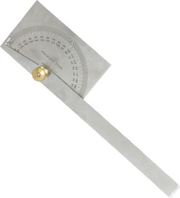 Aaisha Crafts Craftsman 0-180° Protractor – Angle Finder Tool with 10cm Square Head Ruler Measurement Tape(15 cm)