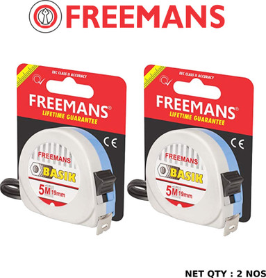 FREEMANS Basik 5m (Pack of two) Measurement Tape(5 m)