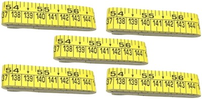 ERHIndia (5 Pcs) Tailoring Tape Yellow Fashion Designing Tool Tailoring Boutique Kit Measurement Tape(152 cm)