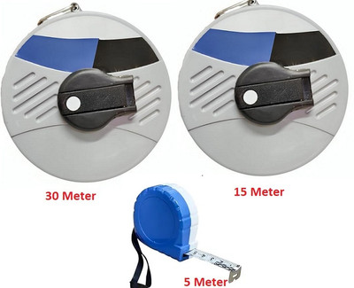 NSK TOOLS fiber glass measuring tape 30 meter 15 Meter,5 Meter (Set Of 3 Pcs) Measurement Tape(30 m)