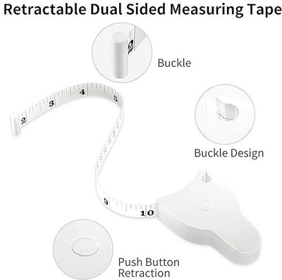 SAJAG Body Measuring Tape Retractable Inch Tape 150cm Tape Measure for Fat Measurement Measurement Tape(150 cm)