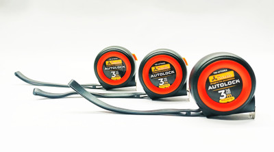 4MECH 3m x 3 Premium Plastic AutoLock Measuring Tape for Home and Professional Use Measurement Tape(6 cm)