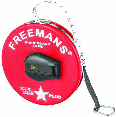 FREEMANS FG-30 Goldstar Plus Fibreglass Measuring Tape - 30m:13mm Measurement Tape(30 m)