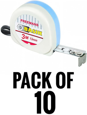 FREEMANS BKC313 Basic Measure tape 3m 13mm (Pack of 10 Measurement Tape(3 m)