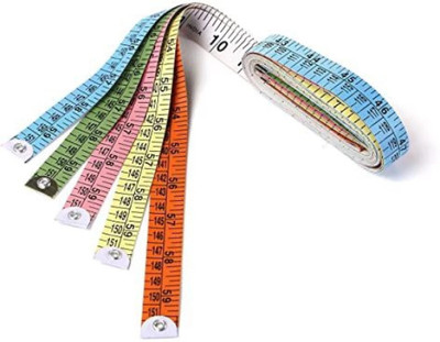 Clezaro 12pcs Premium Quality Inchi Tape (measuring tape) for Tailor multicolour Measurement Tape(150 cm)