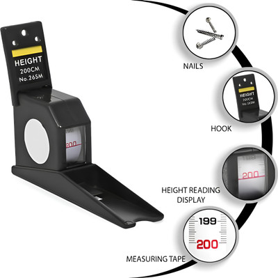 vinesto 200cm Stature Meter with Height Measuring Scale for Kids and Adults (Pack of 1) Measurement Tape(2 mm)