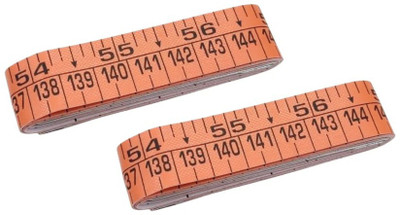 ERHIndia 2 Pcs Tailoring Tape Red for Sewing Machine Tailoring Things Measurement Tape(152 cm)
