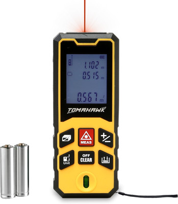 Tomahawk TLM-O-40, Laser Distance Meter Lite with Battery, 2 Lines Clear Display Measurement Tape(40 m)