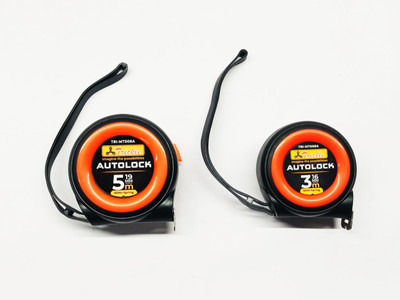 4MECH 3m + 5m Premium Plastic AutoLock Measuring Tape for Home and Professional Use Measurement Tape(6 cm)
