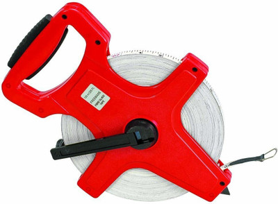 FREEMANS FO100 Fiberglass Open Reel Measuring Tape - 100m Measurement Tape(100 m)
