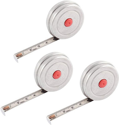 ADAWAT 3 Pcs Measurement Tape Mini Round Shape Measure Scratch And Fade Resistant 2 mtr Measurement Tape(2 m)