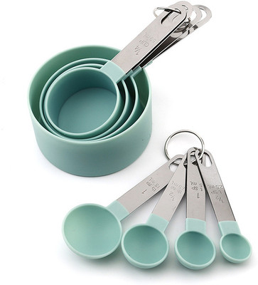 KitchenFest 8pcs set plastic colorful measurement cup kitchen baking measuring spoon Measuring Cup Set(500 ml)