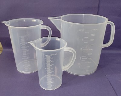 moolenterprises plastic Measuring Jug 5000,2000,1000ml with Handle (pack of 3) Measuring Cup(5000 ml)