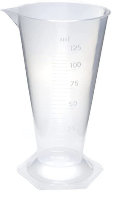 GVSSCO Conical Measure 125ml Kitchen Laboratory Plastic Measurement Measuring Cup(125 ml)