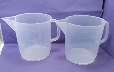 moolenterprises Polypropylene made Transparent Measuring Jug 3000 ml pack of 2 Measuring Cup Set(3000 ml)