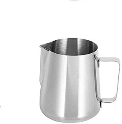 KMW Stainless Steel Pitcher Milk Frothing Cup with Scale | 1000 ML Measuring Cup(1000 ml)