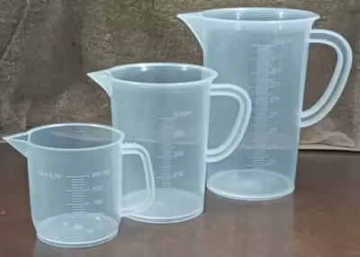 E&E Transparent Measuring Jugs 250ml, 500ml & 1000ml Combo Moulded in Polypropylene Measuring Cup(1750 ml)