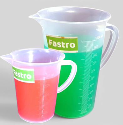 fastro Plastic Measuring Jug 1000ml & 500ml Jar Combo Pack Cup Measuring Cup Set(1000 ml)