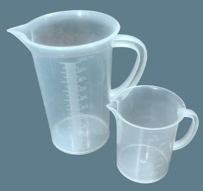 E&E Plastic Measuring 250 Ml & 1000 Ml Jug Set of 2 for Measuring Solids and Liquids Measuring Cup Set(1250 ml)