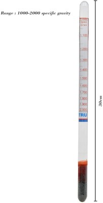 SBT Measuring Cylinder 250ML 1 Glass Hydrometer Specific Gravity (Range-1000-2000) Measuring Cup Set(250 ml)