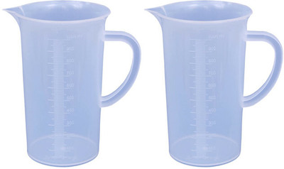 Bello Plastic Measuring 1000 Ml Jug pack of 2 for Measuring Solids and Liquids Measuring Cup Set(1000 ml)