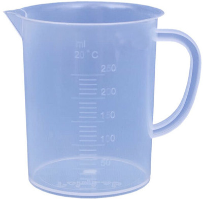 Bello Plastic Transparent Measuring 250 Ml Jug for Measuring Solids and Liquids Measuring Cup(250 ml)