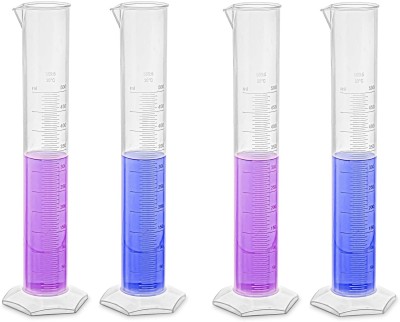 SBT Measuring Cylinder Markings,Translucent & Pour-Out Quality Glass Capacity Pack 4 Measuring Cup Set(500 ml)