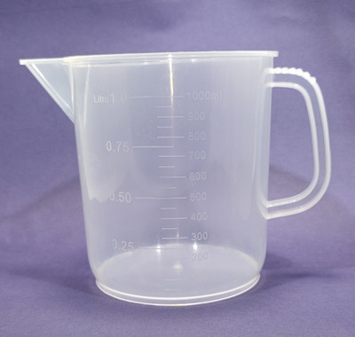 moolenterprises Transparent Plastic Measuring Jug 1000ml Mug Moulded in Polypropylene Measuring Cup(1000 ml)