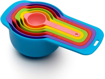 TruVeli Plastic Premium Baking Measurement Measuring Cups and Spoons Set Measuring Cup Set(7.5 ml, 15 ml, 60 ml, 85 ml, 125 ml, 250 ml)
