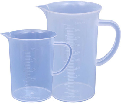 Bello Plastic Measuring 1000 Ml & 500 Ml Jug set of 2 for Measuring Solids and Liquids Measuring Cup Set(1500 ml)