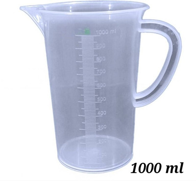 E&E Transparent Plastic Measuring Jug Cooking Jug for Measuring Solids and Liquids Measuring Cup(1000 ml)