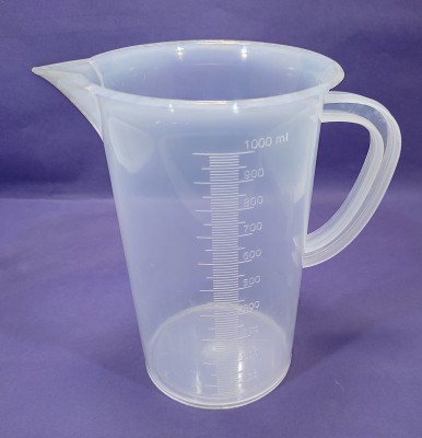 moolenterprises Measuring Jug 1000ml with Handle Transparent Plastic graduated (pack of 1) Measuring Cup(1000 ml)