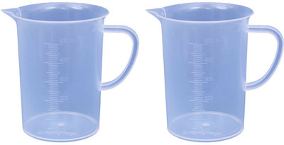 Bello Plastic Measuring 500 Ml Jug pack of 2 for Measuring Solids and Liquids Measuring Cup Set(500 ml)