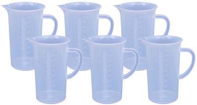 Bello Plastic Measuring 1000 Ml Jug pack of 6 for Measuring Solids and Liquids Measuring Cup Set(1000 ml)