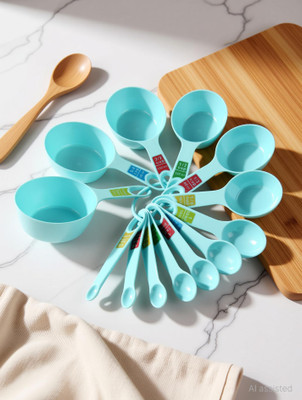 SWAB Plastic Measuring Spoon & Cups Set, Blue Color Measuring Cup Set(250 ml)