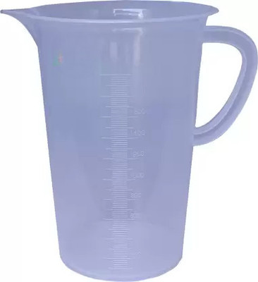 E&E Transparent Jug 2000ml for Liquids and Solid (for Kitchen and lab) Measuring Cup(2000 ml)