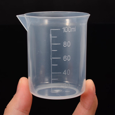 Plexus Plastic Beaker 100ml measuring beaker for laboratory Measuring Cup Measuring Cup(100 ml)