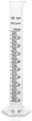 Mitrolia Measuring Cylinder 100 ML for Lab Kitchen School for Measuring Liquid Measuring Cup(100 ml)