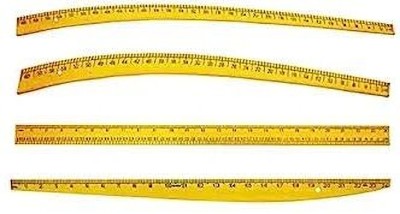 NTGS Wooden Fashion Designing Ruler Scale Long (24 inch, 60 cm, Wooden) (Set Of 2) Measuring Scale Cube