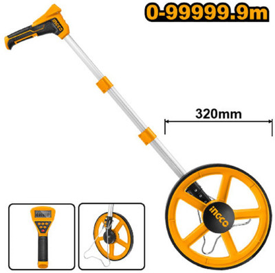 INGCO INGCO HDMW23 Digital display measuring wheel Measuring range:0-99999.9M HDMW23 Digital display measuring wheel Measuring range:0-99999.9M Single Unit Measuring Wheel