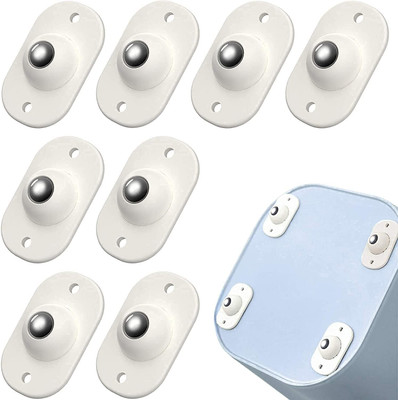 ONE PURCHASE 8pcs 360 Degree Rotation Pulley Universal Bottom Wheels Self Adhesive Mini Swivel Casters Wheels Rotation Multiple Unit Measuring Wheel