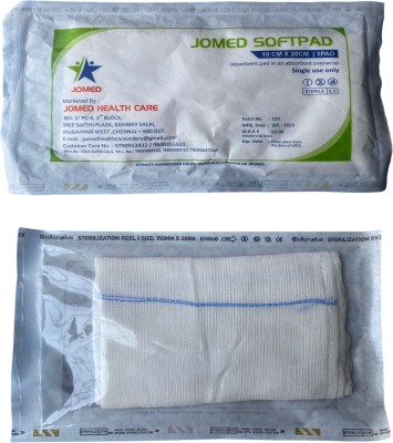 jomed Cotton Gauze Soft Pad sterile 1 pad (size : 10 X20 cm), for wound dressing Gauze Medical Dressing(Pack of 15)