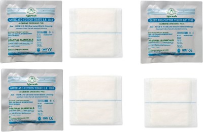 Agarwals Premium Sterile Combine Dressing Surgical Pad 10CM x 10CM (Pack of 3) Interactive dressings Medical Dressing(Pack of 3)