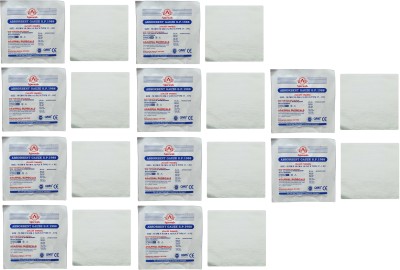 Agarwals Absorbent Gauze Swabs Sterile 10 cm X 10 cm X 12 ply (Single Pack) - 10 Pack Gauze Medical Dressing(Pack of 10)